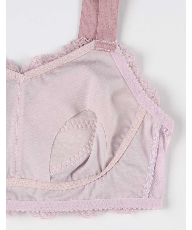 AMPHI ナイトブラ 眠っている間もバストをサポート 夜用ブラ 昼夜問わず使用可能 【ナイトアップブラ レーシィ】 ノンワイヤー ブラ ブラジャー LWF164 アンフィ／ワコール ロマンピンク