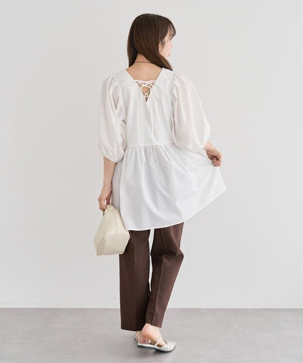 Green Parks ・ＥＬＥＮＣＡＲＥ　ＤＵＥ　２ｗａｙボリュームチュニック Off White