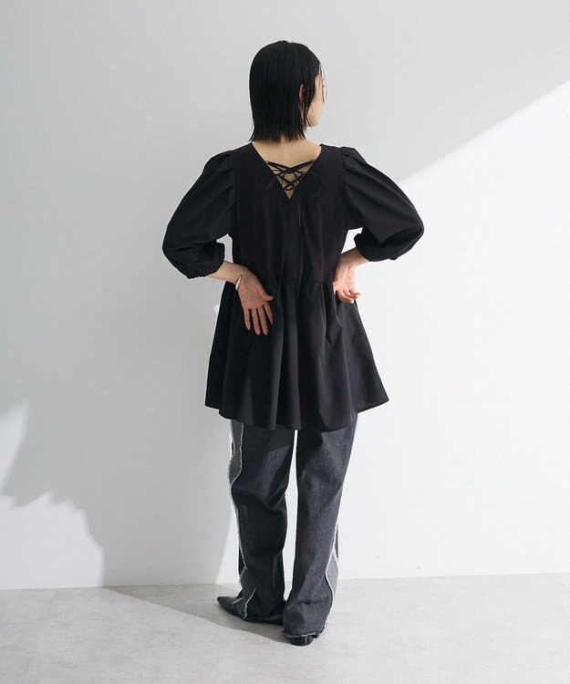 Green Parks ・ＥＬＥＮＣＡＲＥ　ＤＵＥ　２ｗａｙボリュームチュニック Black