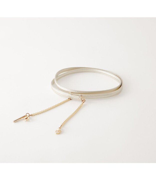 MIYABIYA La quoh with kirakaracho 南蛮七宝エンボスレザーショルダー紐 利休白茶金色(りきゅうしらちゃこんじき)