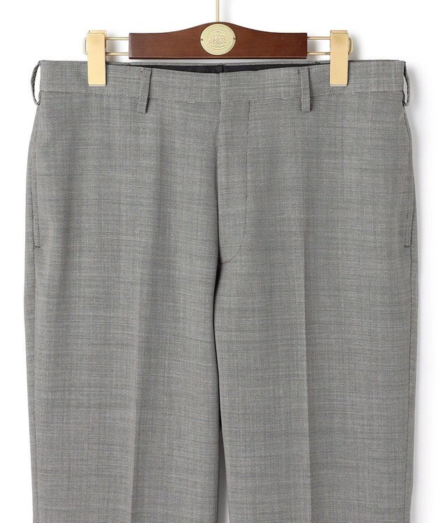 J.PRESS MEN 【洗える / 高通気性 / ストレッチ性 / 防シワ】バーズアイスラックス / ノータック ライトグレー系