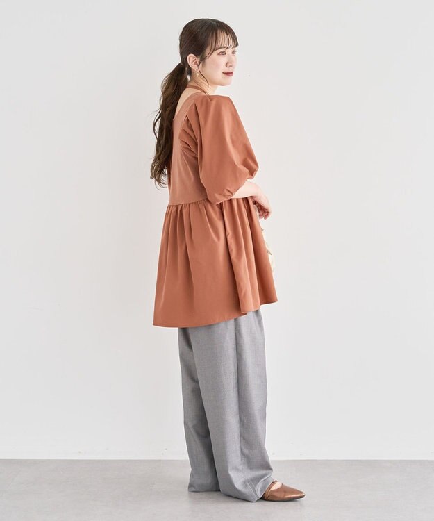 Green Parks ・ＥＬＥＮＣＡＲＥ　ＤＵＥ　２ｗａｙボリュームチュニック Brown