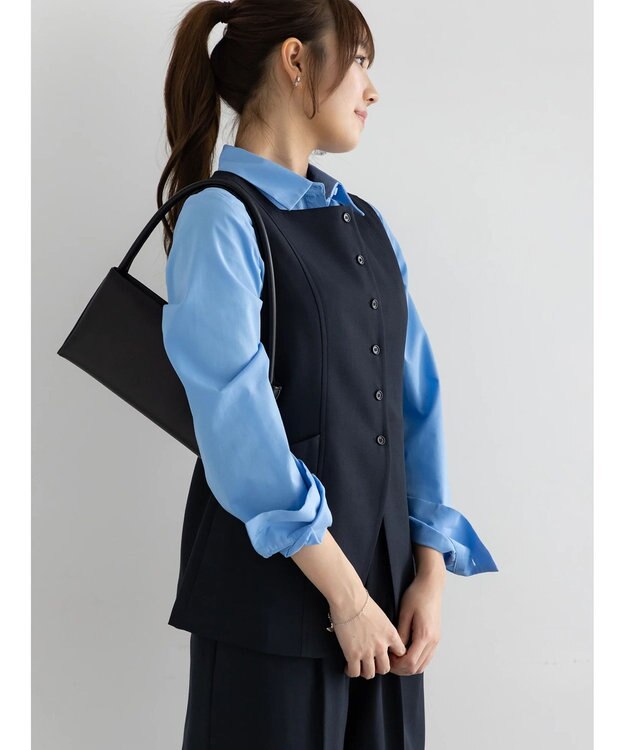 Te chichi スクエアネックジレ【AOYAMA FASHION ASSOCIATION × Te chichi】 ネイビー