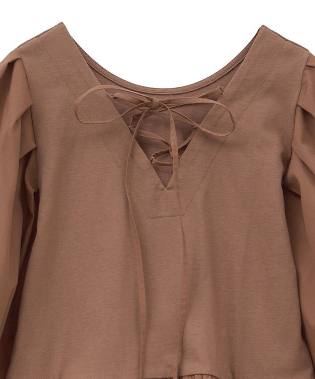 Green Parks ・ＥＬＥＮＣＡＲＥ　ＤＵＥ　２ｗａｙボリュームチュニック Brown