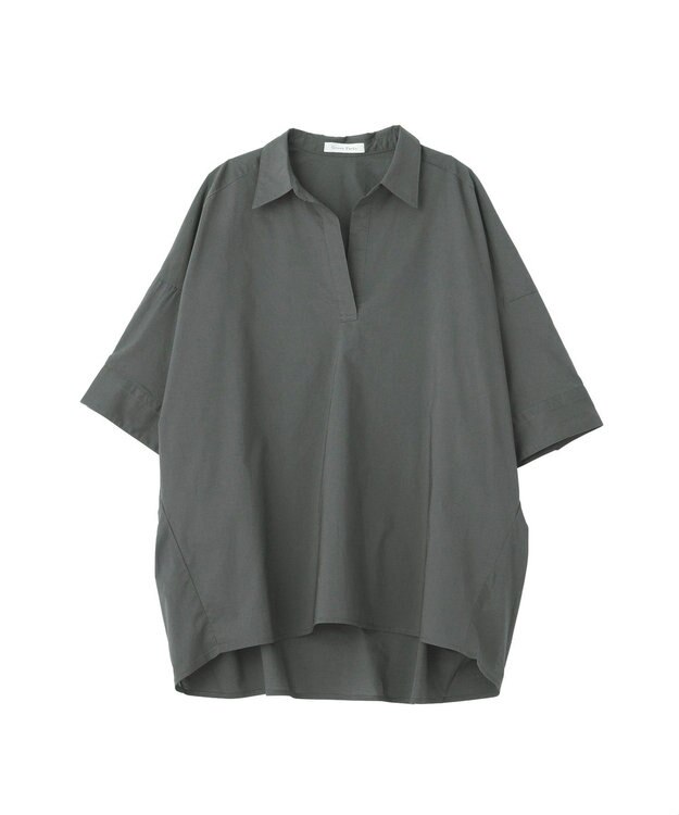 Green Parks ＵＶカットスキッパー半袖シャツ Charcoal Gray