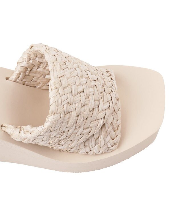 San-ai Resort（三愛水着楽園） 【SALE】スクエア編み込みビーチサンダル【San-ai Resort（サンアイリゾート）】 ベージュ