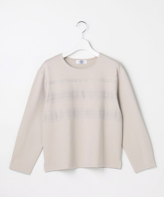 J.PRESS LADIES S アモーレポンチ レース カットソー グレージュ系