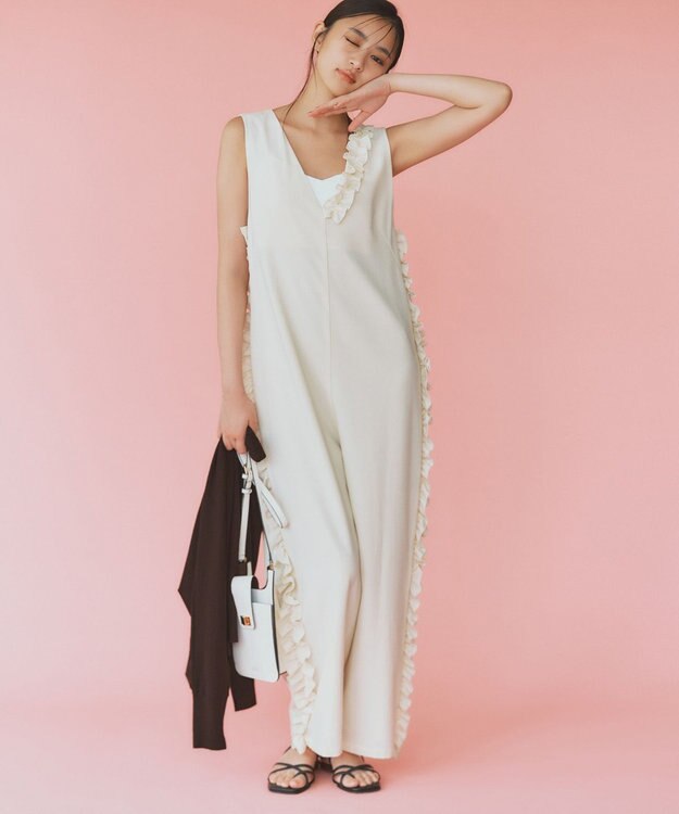 #Newans 【洗濯機可能/ストレッチ】ホイップクリームオールインワン ホワイト