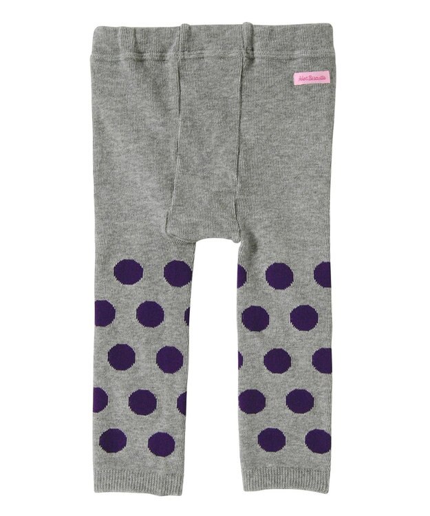 MIKI HOUSE HOT BISCUITS 【80-120cm】 水玉柄 レギンス グレー