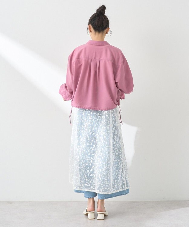 earth music&ecology タックスリーブシャツ Dark Pink