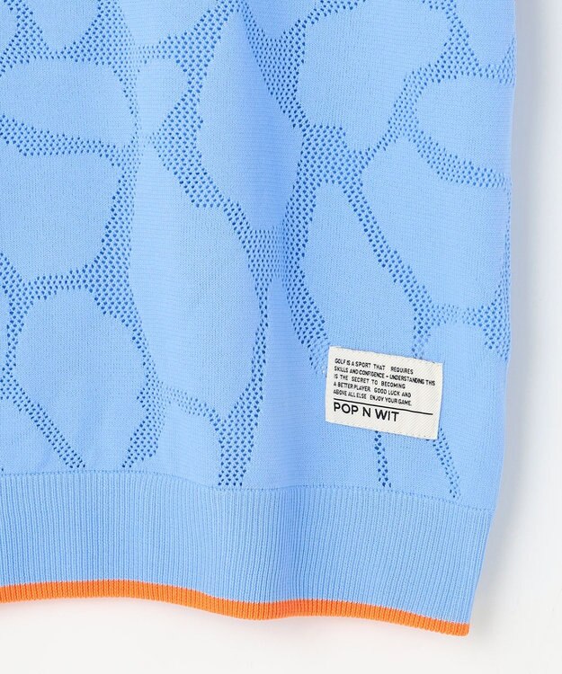 PW CIRCULUS 【WOMEN】ジラフメッシュ ニット ゴルフウェア レディース スカイブルー系