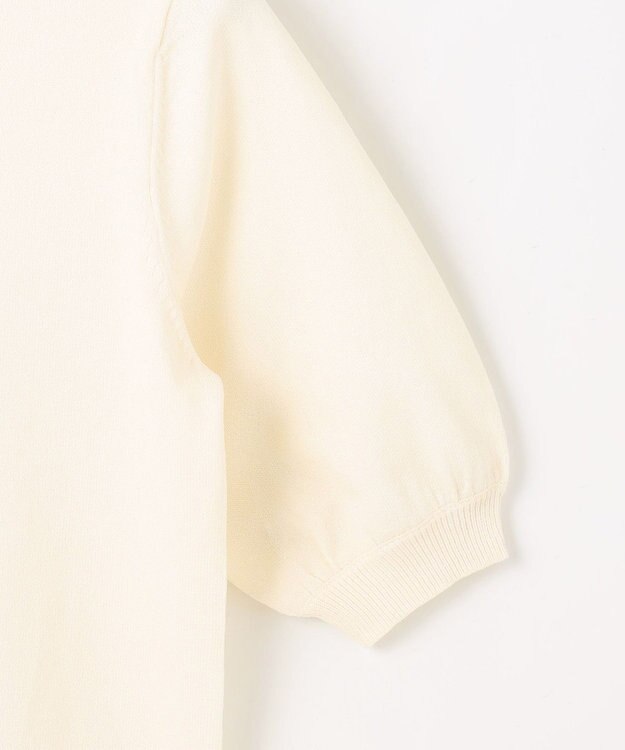 Feroux シャイニーハーフスリーブ ニット ホワイト系