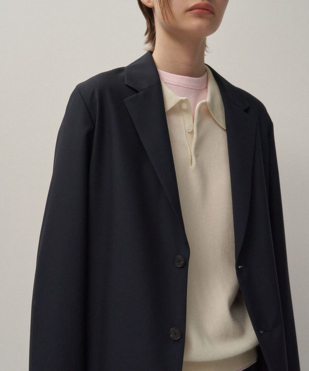ATON WOOL TROPICAL | テーラードジャケット - UNISEX NAVY