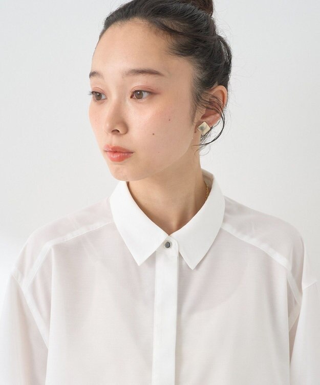 earth music&ecology タックスリーブシャツ Off White