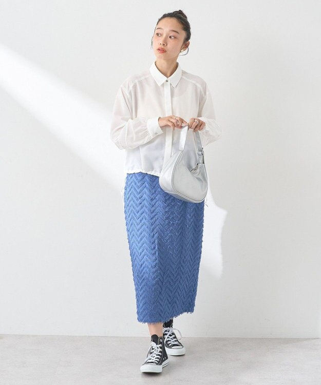 earth music&ecology タックスリーブシャツ Off White