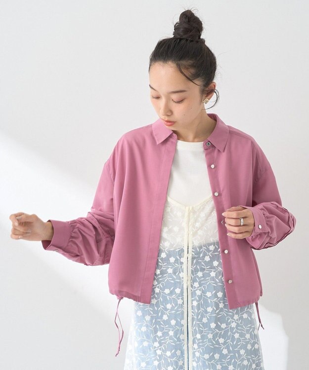 earth music&ecology タックスリーブシャツ Dark Pink