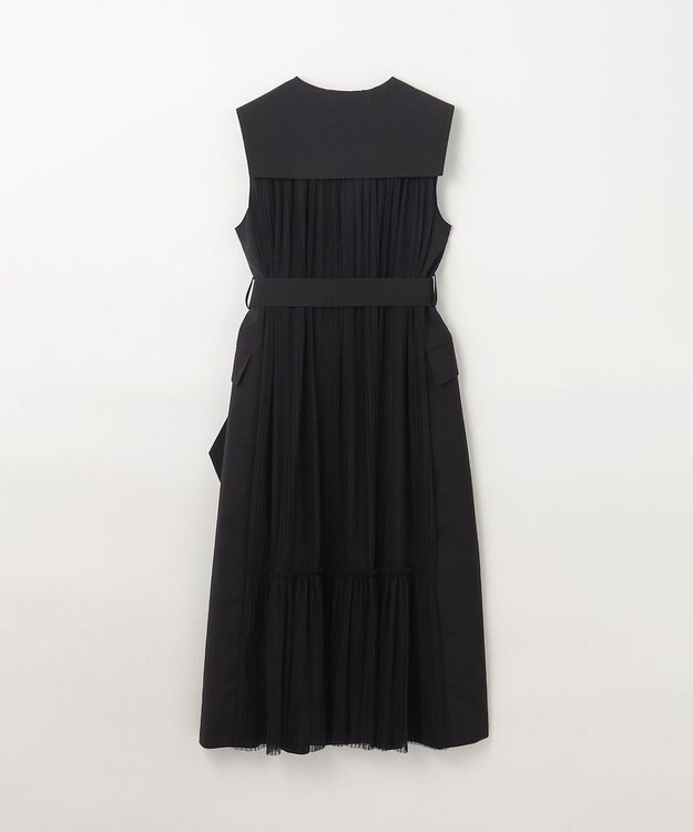 GRACE CONTINENTAL バックプリーツトレンチワンピース ブラック