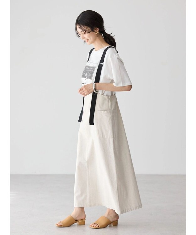 AMERICAN HOLIC Ｗポケットサス付きスカート Ivory