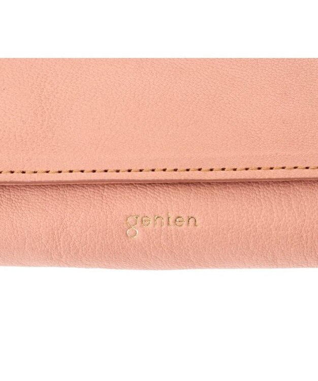 genten 【新色】フレスコ 二つ折り財布 ピーチベージュ