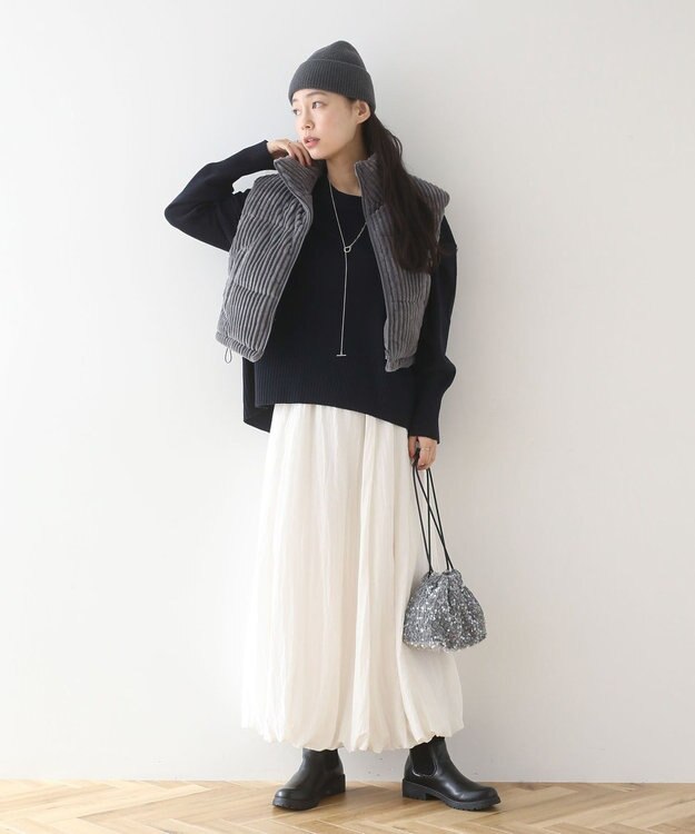 Green Parks ＯＴＯ．ＨＡ．ベロアスパンコールショルダーバック Gray