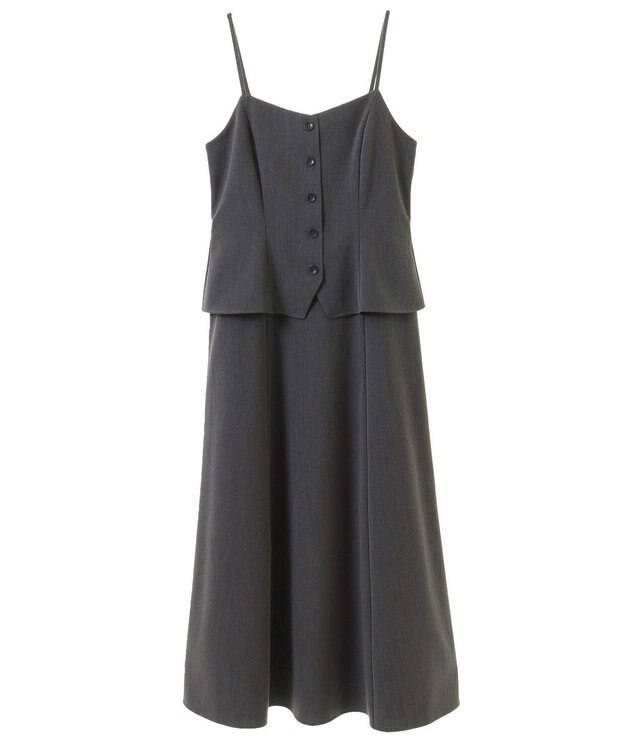 earth music&ecology ペプラムジレジャンドレ Gray