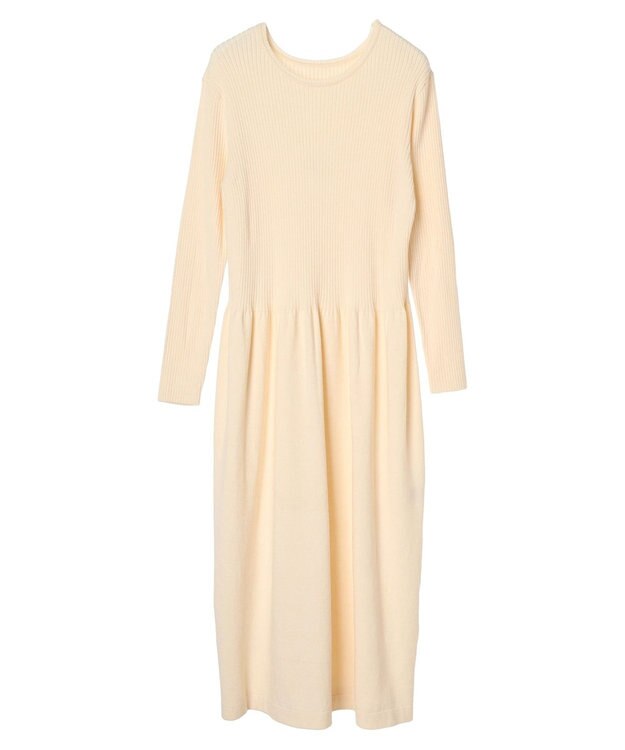 Green Parks ・Ｐｅｔｉｔ　Ｆｌｅｕｒ　フレアニットワンピース Ivory