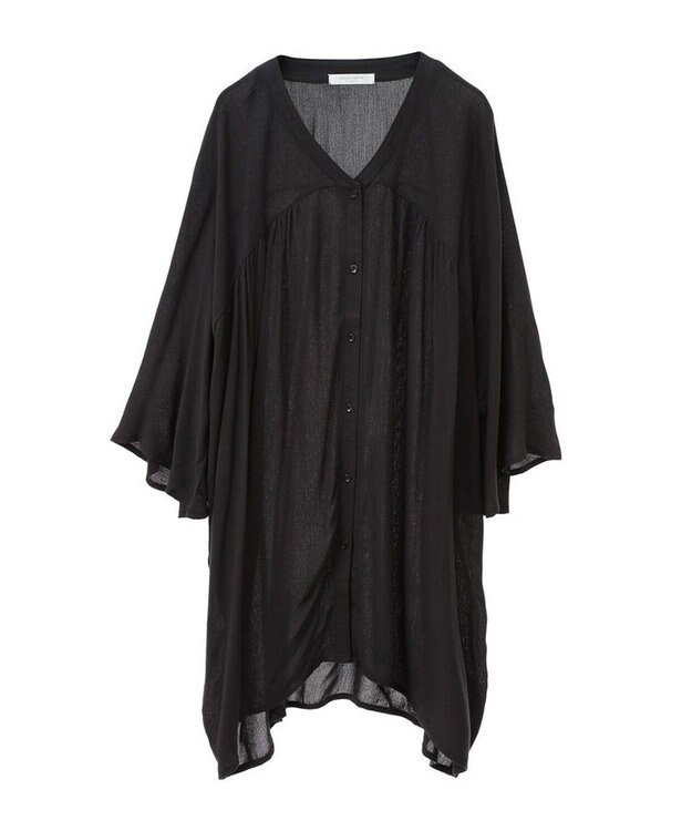 Green Parks クレープチュニック Charcoal Gray