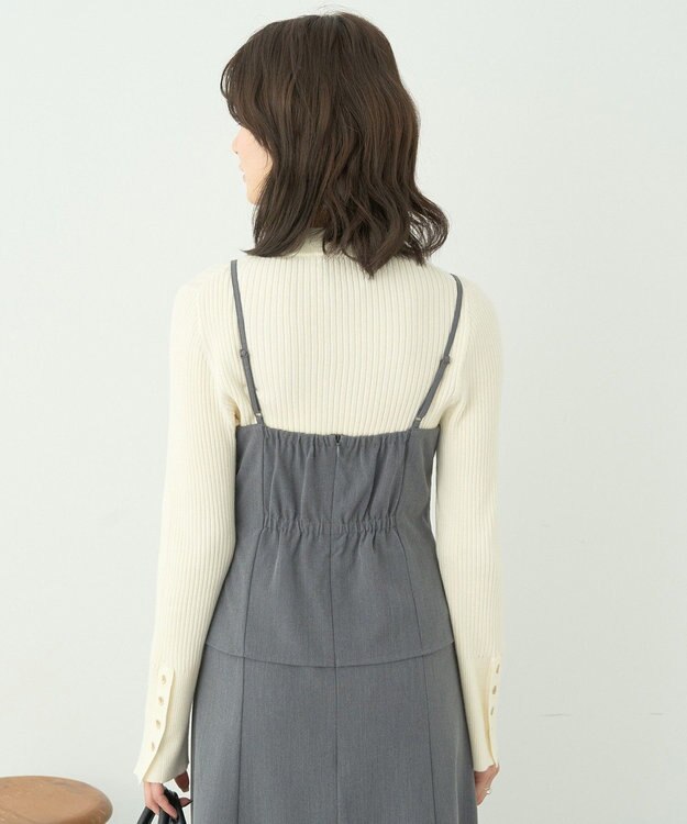 earth music&ecology ペプラムジレジャンドレ Gray