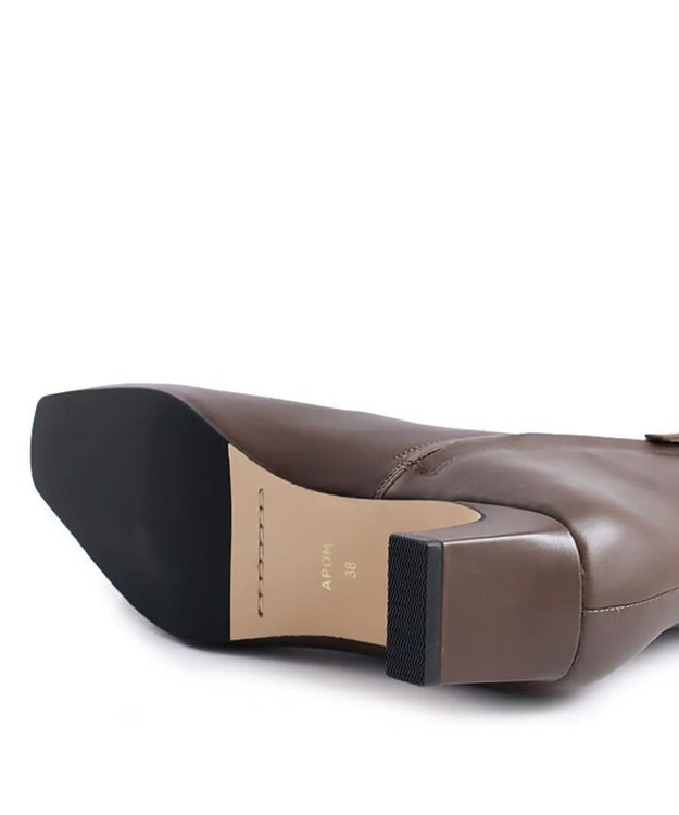 APOM イタリアンカーフ サイドジップアンクルブーツ 45 グレー