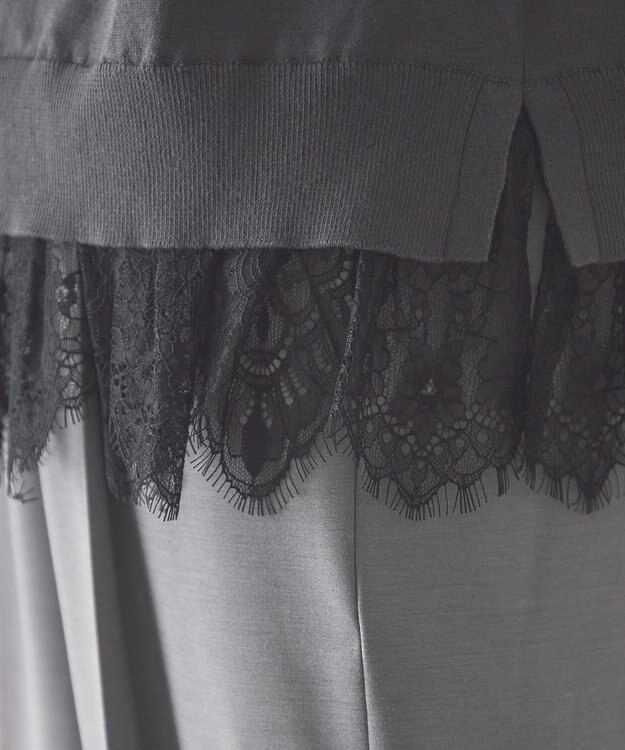 AMERICAN HOLIC 【前後2WAY】裾レースベスト Charcoal Gray
