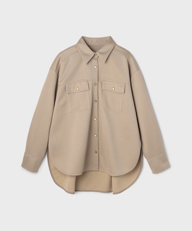 GRACE CONTINENTAL ジャージビッグシャツ ベージュ