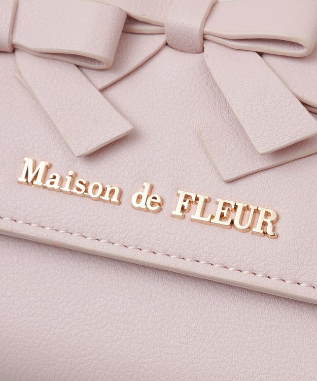 Maison de FLEUR ガーリーリボンウォレット Pink