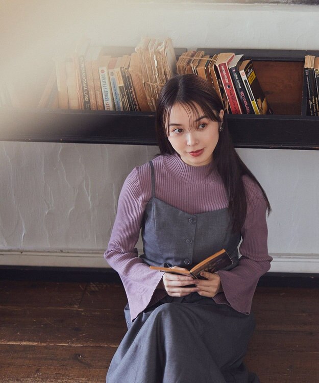 earth music&ecology ペプラムジレジャンドレ Gray