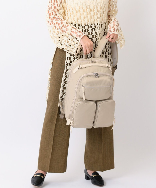 ACE BAGS & LUGGAGE W&.Day/Night ミュッケ オーガナイズドリュック A4サイズ 14.0インチPC収納 大容量 15576 ダブルアンドデイナイト ライトベージュ