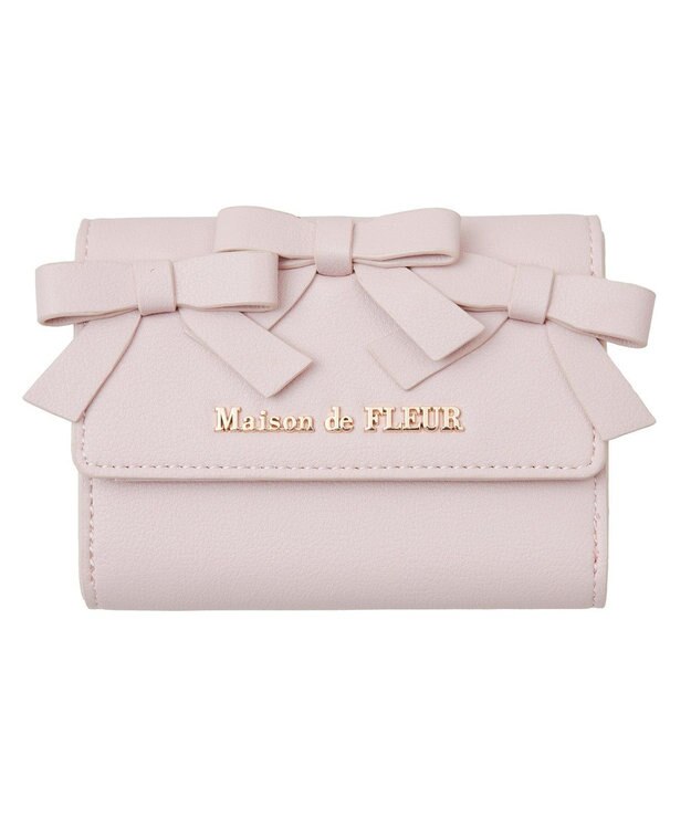 Maison de FLEUR ガーリーリボンウォレット Pink