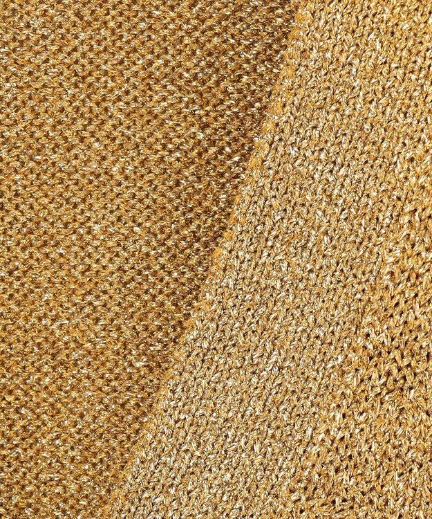 ICB 【洗える】リッチシャインニット カーディガン ゴールド系