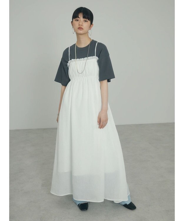 Green Parks ａ．バックオープンキャミワンピース Off White