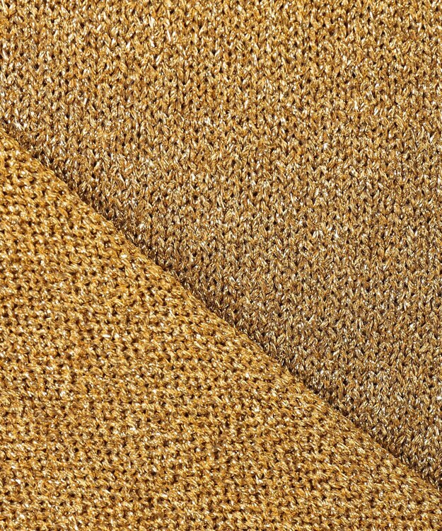 ICB 【洗える】リッチシャインニット カーディガン ゴールド系