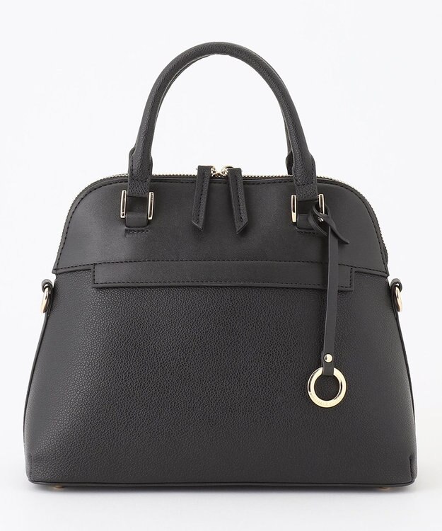 組曲 【ショルダーベルト付き】ボストンハンド バッグ ブラック系