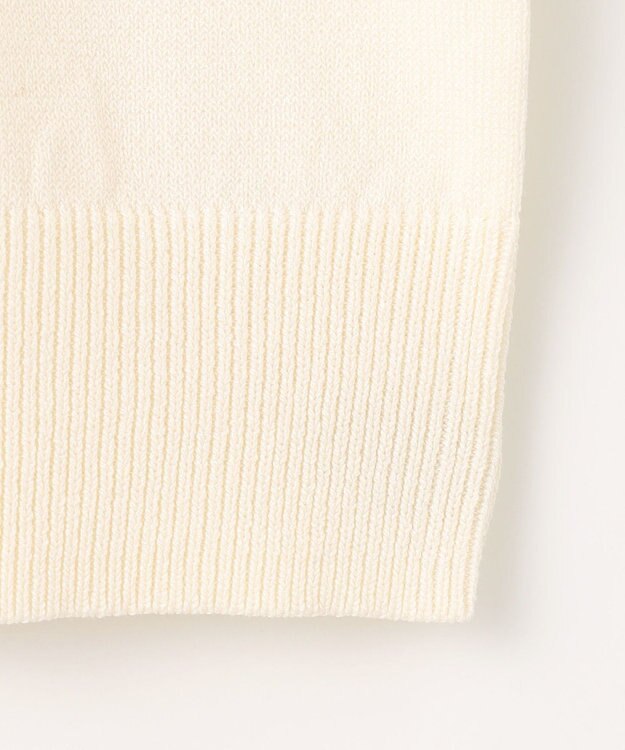 Feroux シャイニーハーフスリーブ ニット ホワイト系