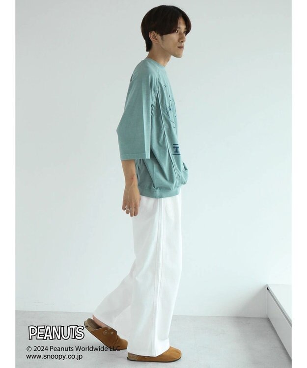 CRAFT STANDARD BOUTIQUE 【ユニセックス】PEANUTS/スヌーピー 切り替えTシャツ Blue