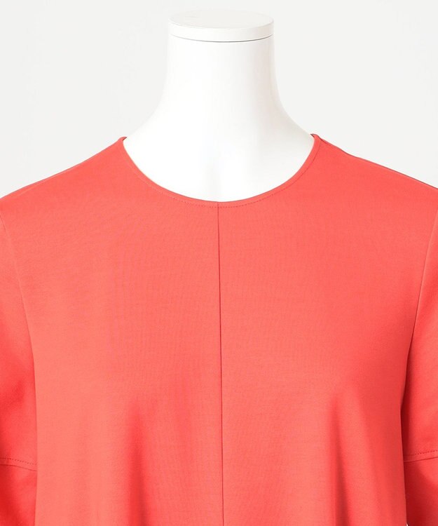 23区 【R(アール)】プレミアムコットンジャージー ランタンスリーブ ワンピース ローズ系