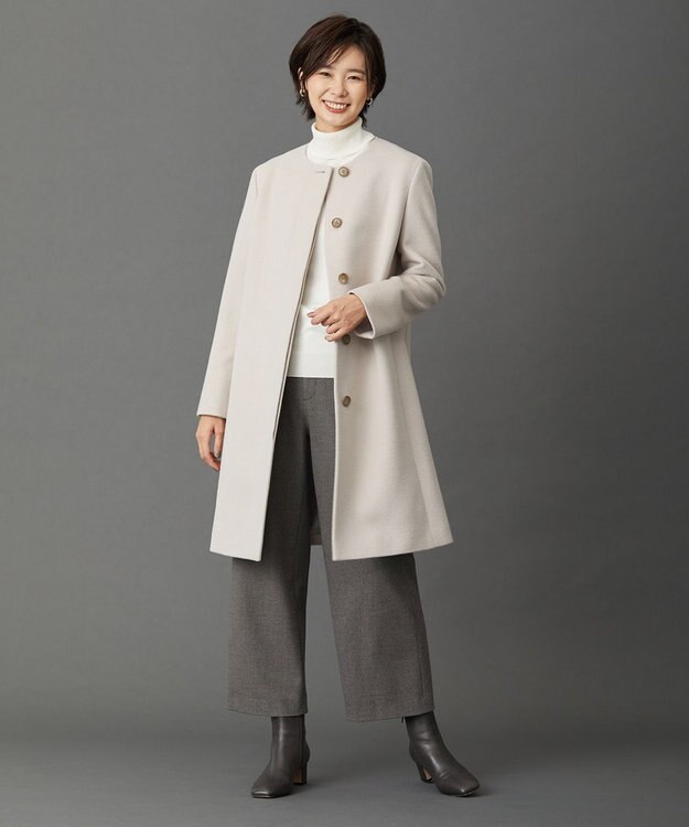 J.PRESS LADIES L 【洗える】PRINCE タートルネック ニット アイボリー系