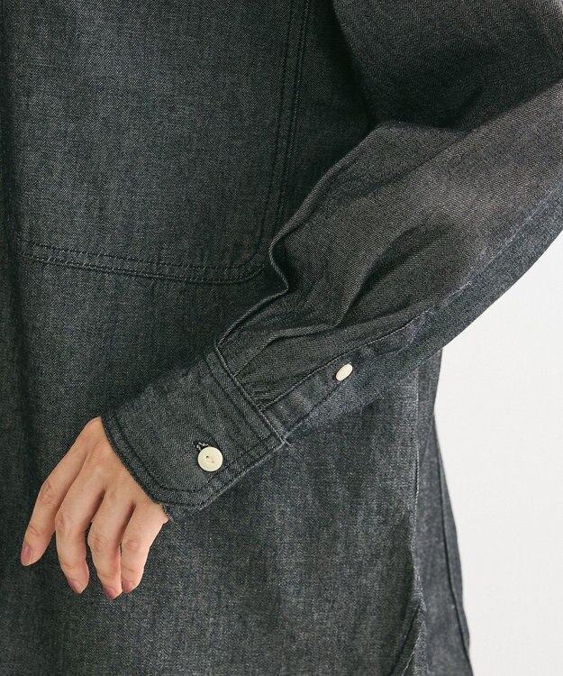 Green Parks デニムＢＩＧシャツ Black