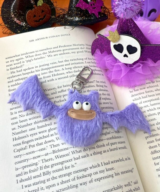 WEGO ミニハピハピコウモリモンスターぬいぐるみキーホルダー パープル