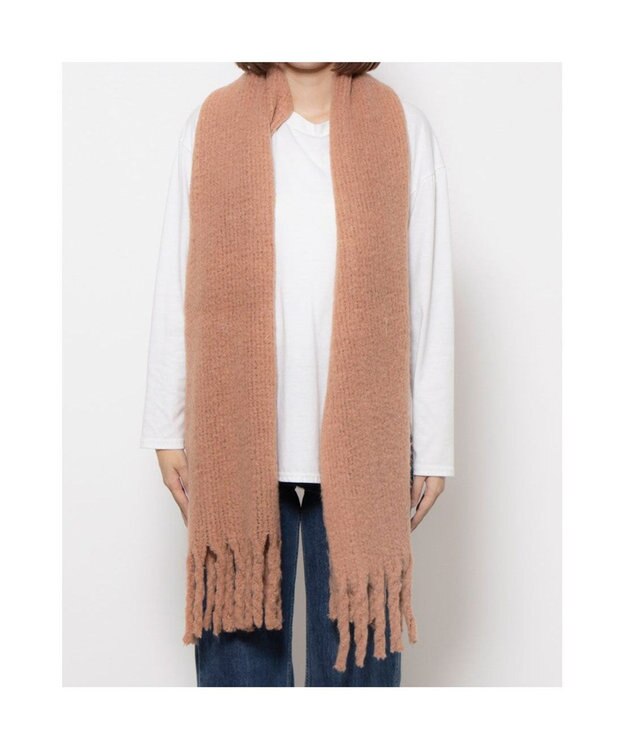 UNBILLION カシュネ cache nez / リサイクルポリラッセルニットストール オレンジ