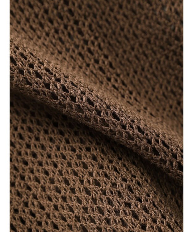 Green Parks カットレースシャツチュニック Brown