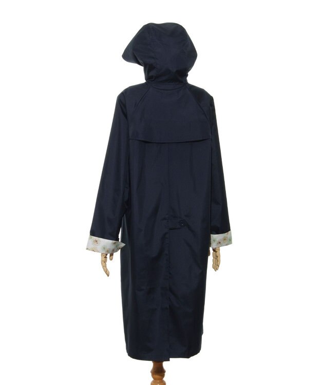 MOONBAT 【バッグ付】ポール & ジョー (PAUL & JOE　ACCESSOIRES) レインコート ポンジークリザンテーム ネイビーブルー