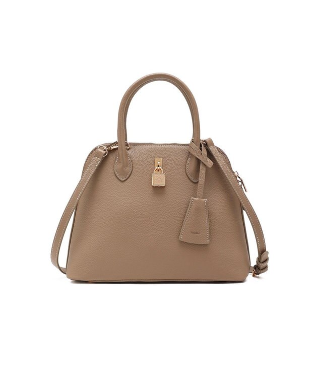 style code 【PADMA/パドマ】 キーチャーム付 本革ハンドバッグ グレージュ