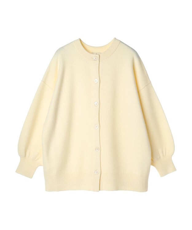earth music&ecology やわらかタッチミドル丈カーディガン Ivory